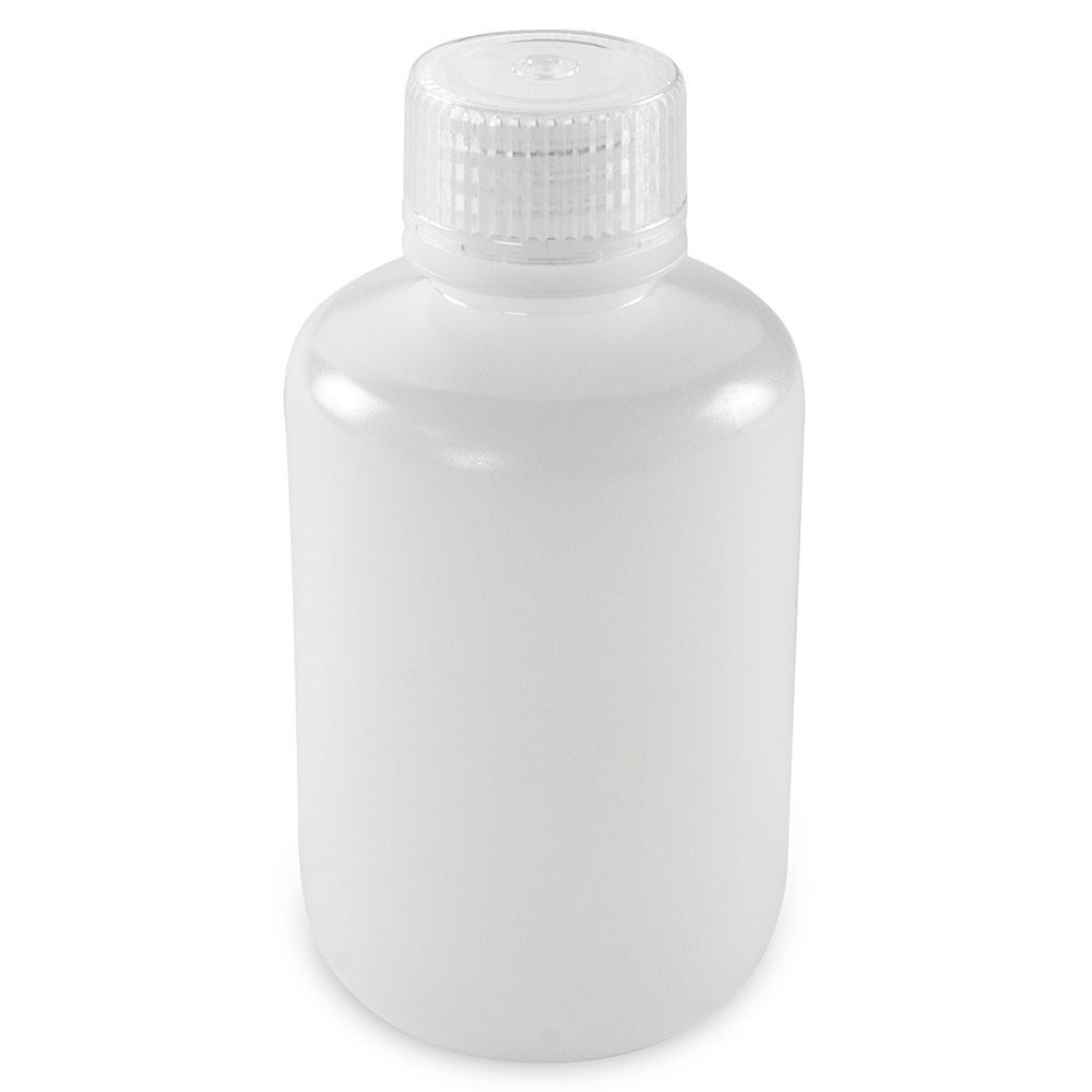 Globe Scientific Bottle, Narrow Mouth, Boston Round, HDPE with PP Closure, 125mL, Bulk Packed with Bottles and Caps Bagged Separately, 500/Case Bottle;Round;HDPE; 125mL;Narrow Mouth;Clear